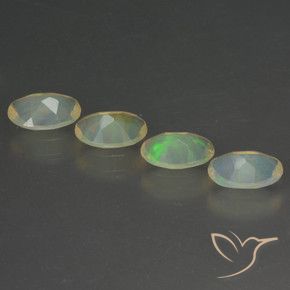 Pedras preciosas de Opala Multicolorido natural de 1.31 ct, oval, Transparente