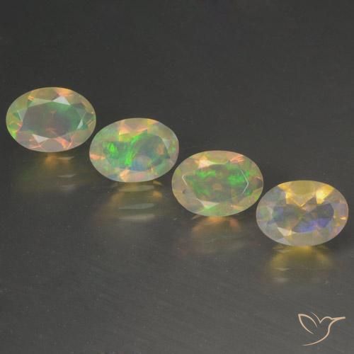 1.55ctw Natural Multicolorido Opala, oval, Transparente