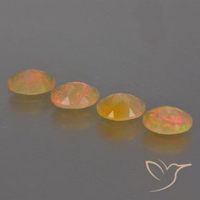 Pedras preciosas de Opala Multicolorido natural de 1.83 ct, oval, Translúcido