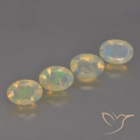 Pedras preciosas de Opala Multicolorido natural de 1.72 ct, oval, Transparente