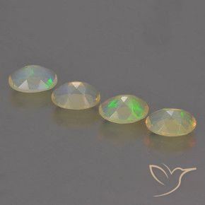 Pedras preciosas de Opala Multicolorido natural de 1.72 ct, oval, Transparente