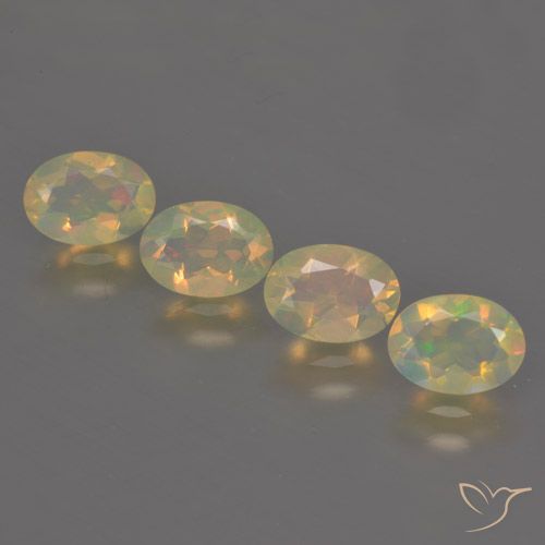 1.81ctw Natural Multicolorido Opala, oval, Transparente