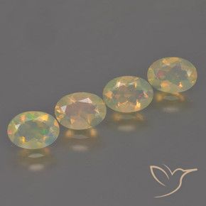 Pedras preciosas de Opala Multicolorido natural de 1.81 ct, oval, Transparente