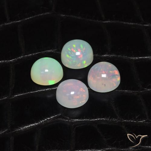 6.67ctw Natural Multicolorido Opala, Redondo, Transparente