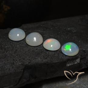 Pedras preciosas de Opala Multicolorido natural de 8.47 ct, Redondo, Translúcido