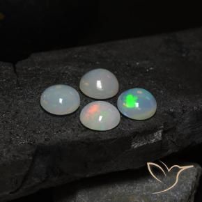 Pedras preciosas de Opala Multicolorido natural de 8.47 ct, Redondo, Translúcido