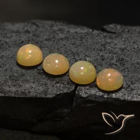 Pedras preciosas de Opala Multicolorido natural de 6.07 ct, Redondo, Translúcido