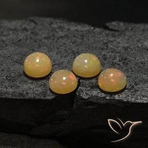 Pedras preciosas de Opala Multicolorido natural de 6.07 ct, Redondo, Translúcido