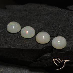 Pedras preciosas de Opala Multicolorido natural de 5.49 ct, Redondo, Translúcido