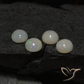 Pedras preciosas de Opala Multicolorido natural de 5.49 ct, Redondo, Translúcido