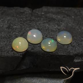 Pedras preciosas de Opala Multicolorido natural de 5.75 ct, Redondo, Translúcido