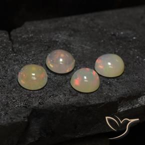 Pedras preciosas de Opala Multicolorido natural de 5.36 ct, Redondo, Transparente