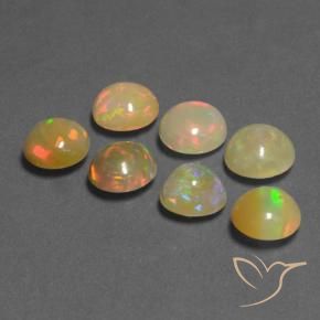 Pedras preciosas de Opala Multicolorido natural de 5.32 ct, Redondo, Translúcido