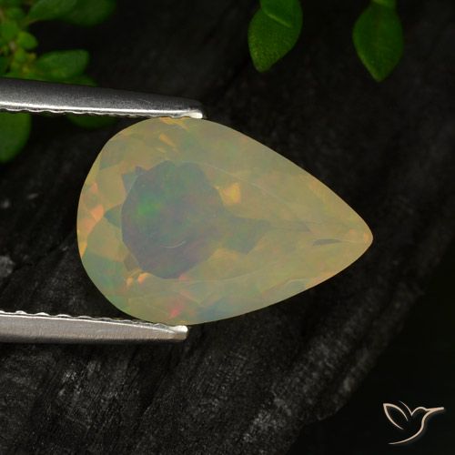 1.85ct Natural Multicolorido Opala, Formato de pêra, Translúcido