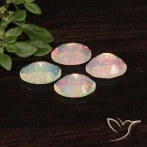 Pedras preciosas de Opala Multicolorido natural de 1.15 ct, oval, Transparente