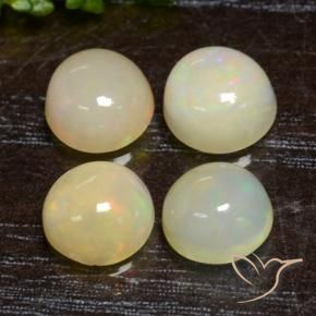 Pedras preciosas de Opala Multicolorido natural de 2.70 ct, Redondo, Translúcido