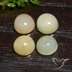 Pedras preciosas de Opala Multicolorido natural de 2.70 ct, Redondo, Translúcido