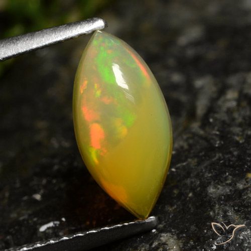 1.29ct Natural Multicolorido Opala, Marquesa, Translúcido