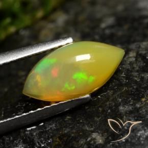 Opala Multicolorido Natural 1.29ct, Marquesa, Translúcido