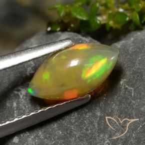 Opala Multicolorido Natural 0.72ct, Marquesa, Transparente