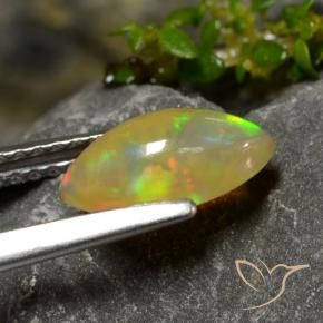 Opala Multicolorido Natural 0.72ct, Marquesa, Transparente