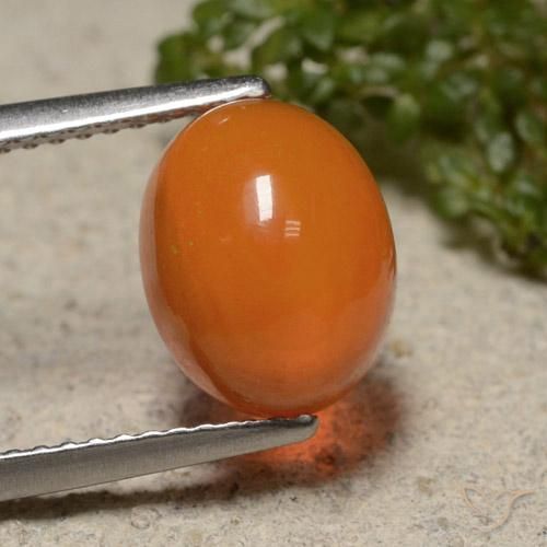 2.16ct Natural fogo laranja Opala, oval, Translúcido