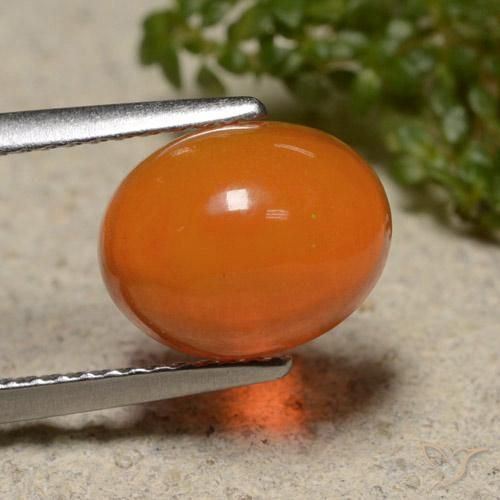 Opala fogo laranja Natural 2.16ct, oval, Translúcido