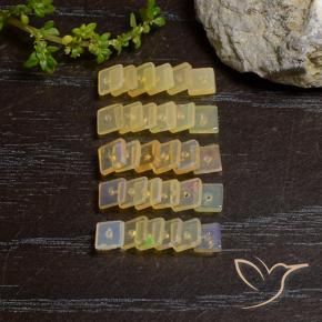 Pedras preciosas de Opala Multicolorido natural de 3.56 ct, Quadrado, Translúcido