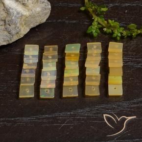 Pedras preciosas de Opala Multicolorido natural de 4.58 ct, Quadrado, Translúcido