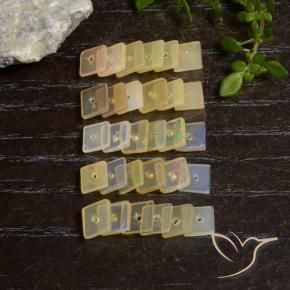 Pedras preciosas de Opala Multicolorido natural de 3.98 ct, Quadrado, Transparente