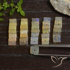Pedras preciosas de Opala Multicolorido natural de 3.98 ct, Quadrado, Transparente