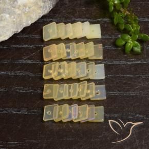 Pedras preciosas de Opala Multicolorido natural de 3.90 ct, Quadrado, Transparente