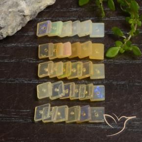 Pedras preciosas de Opala Multicolorido natural de 4.61 ct, Quadrado, Transparente