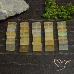 Pedras preciosas de Opala Multicolorido natural de 6.09 ct, Quadrado, Transparente