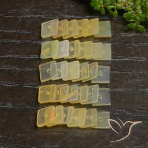 Pedras preciosas de Opala Multicolorido natural de 5.17 ct, Quadrado, Transparente