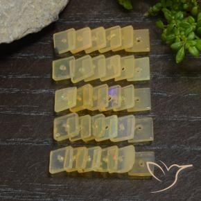 Pedras preciosas de Opala Multicolorido natural de 5.19 ct, Quadrado, Transparente