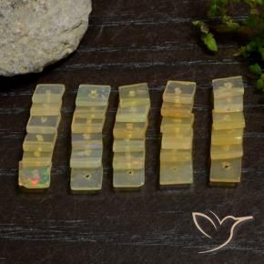 Pedras preciosas de Opala Multicolorido natural de 5.96 ct, Quadrado, Transparente