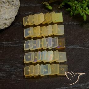 Pedras preciosas de Opala Multicolorido natural de 5.75 ct, Quadrado, Transparente