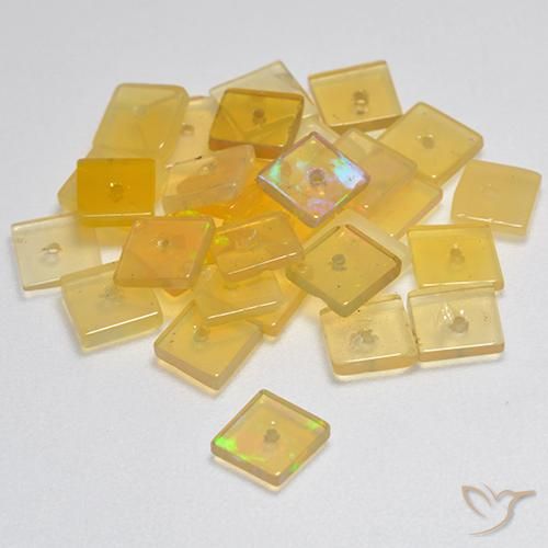Pedras preciosas de Opala Multicolorido natural de 5.62 ct, Quadrado, Transparente