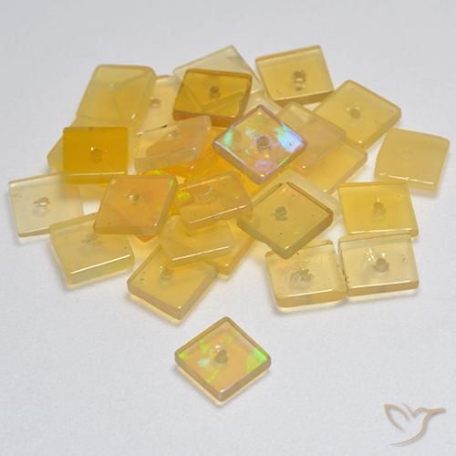 Pedras preciosas de Opala Multicolorido natural de 5.62 ct, Quadrado, Transparente