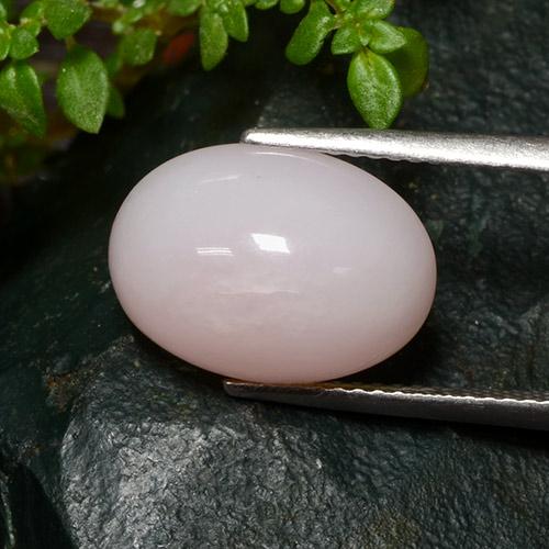Opala rosa natural 5,41ct, corte oval, opaco