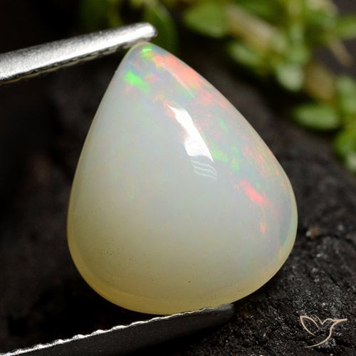 3.04ct Natural Multicolorido Opala, Formato de pêra, Translúcido
