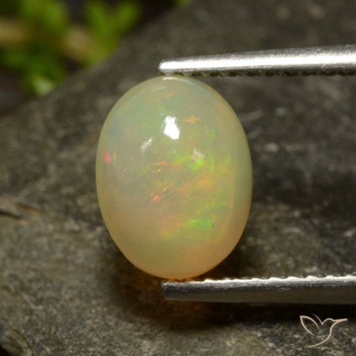1.42ct Natural Multicolorido Opala, oval, Translúcido