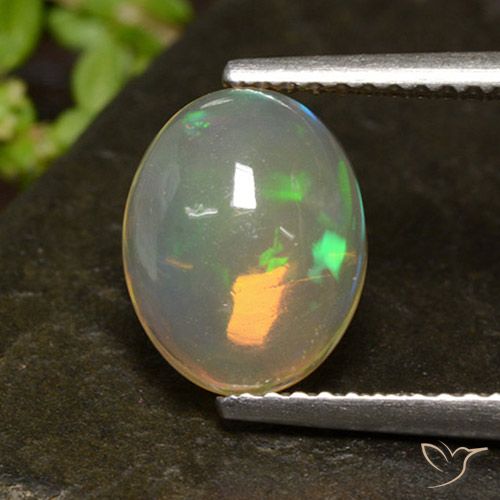 1.30ct Natural Multicolorido Opala, oval, Transparente