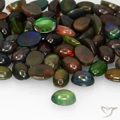 0.32ct Natural Multicolorido Opala, oval, Translúcido