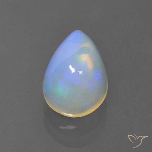 1.86ct Natural Multicolorido Opala, Formato de pêra, Transparente