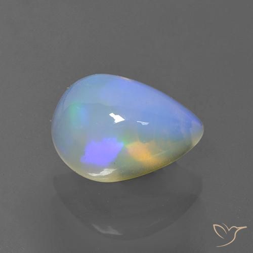 Opala Multicolorido Natural 1.86ct, Formato de pêra, Transparente