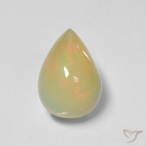 1.48ct Natural Multicolorido Opala, Formato de pêra, Translúcido