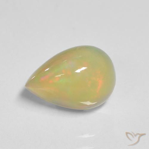 Opala Multicolorido Natural 1.48ct, Formato de pêra, Translúcido