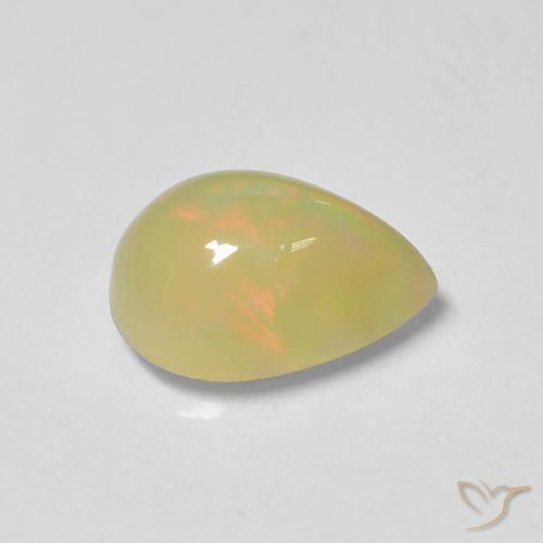 Opala Multicolorido Natural 1.48ct, Formato de pêra, Translúcido
